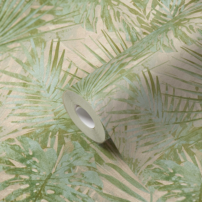 Forest Frame - Leaves Wallpaper - Tea Leaf