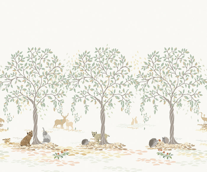 Forest Friends - Custom Sized Wallpaper Mural (per m2)