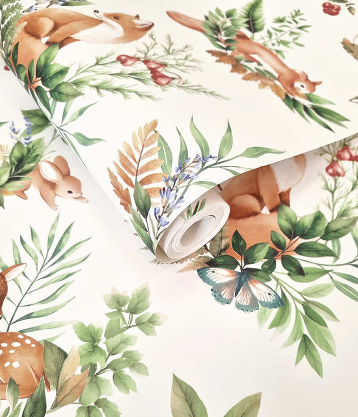 Forest Friends Wallpaper - Cream