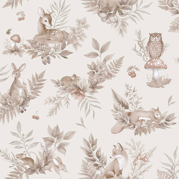 Forest Friends Wallpaper - Neutral