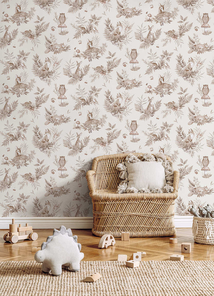 Forest Friends Wallpaper - Neutral