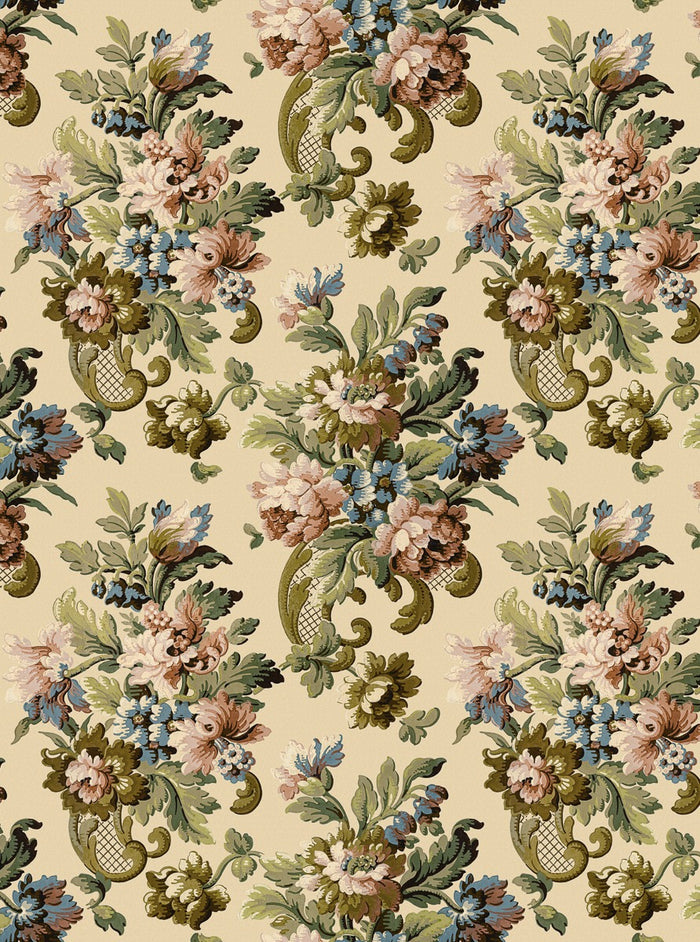 Fredrika - Custom Sized Wallpaper Mural (per m2) - Green Multi