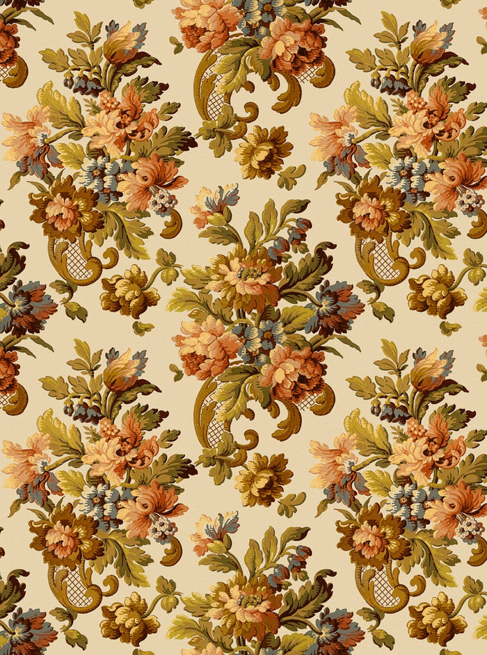 Fredrika - Custom Sized Wallpaper Mural (per m2) - Warm Multi
