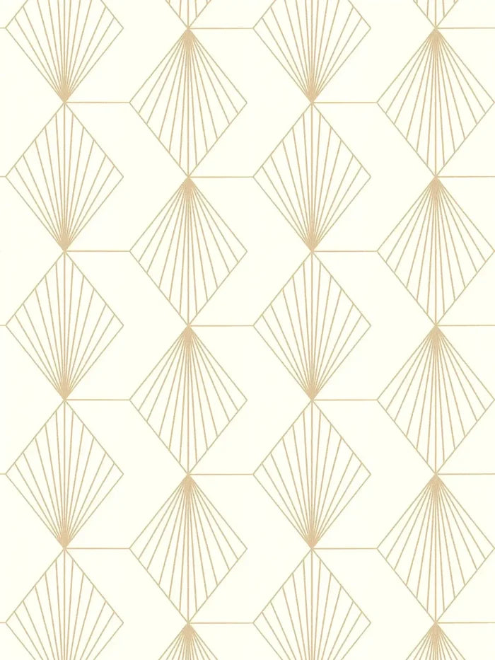 French Affair – Art Deco Wallpaper – Cream Gold