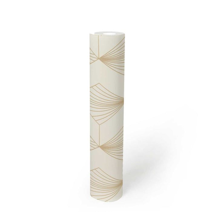 French Affair – Art Deco Wallpaper – Cream Gold