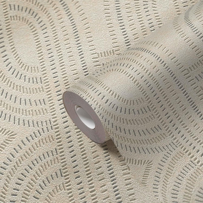 French Affair – Metallic Wallpaper – Beige