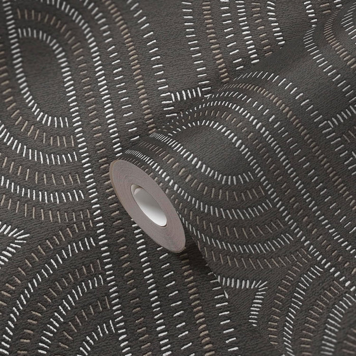 French Affair – Metallic Wallpaper – Black