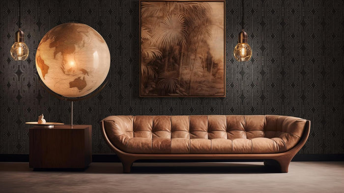 French Affair – Metallic Wallpaper – Black