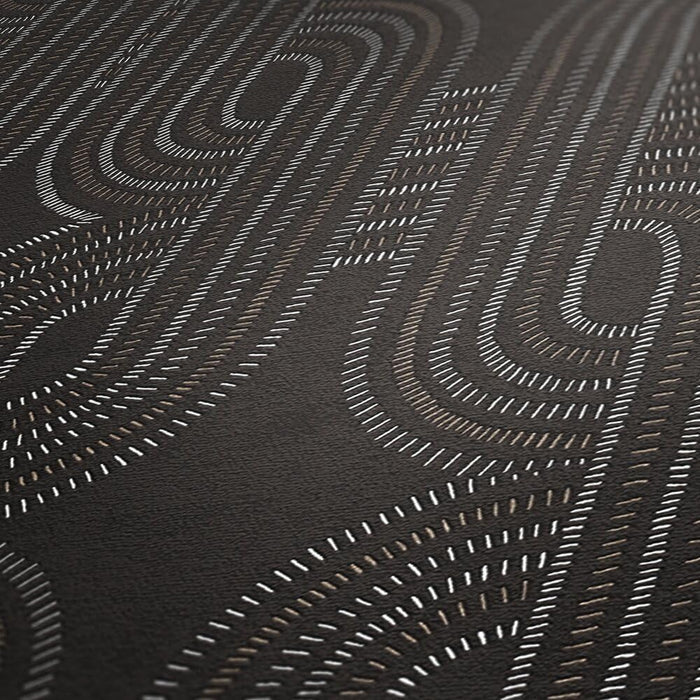 French Affair – Metallic Wallpaper – Black