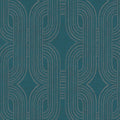 French Affair – Metallic Wallpaper – Blue