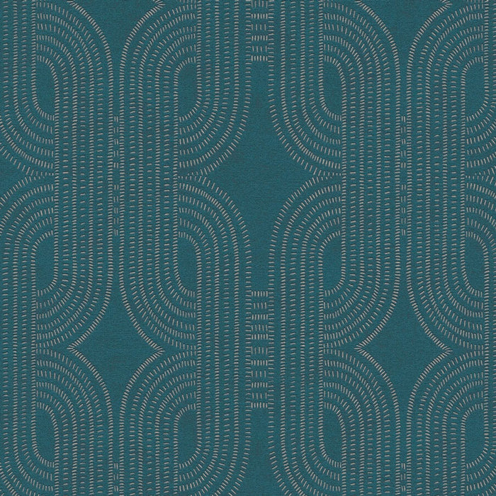 French Affair – Metallic Wallpaper – Blue