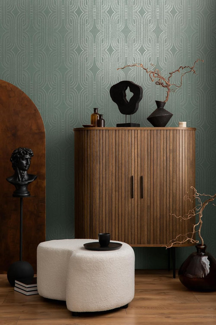 French Affair – Metallic Wallpaper – Green