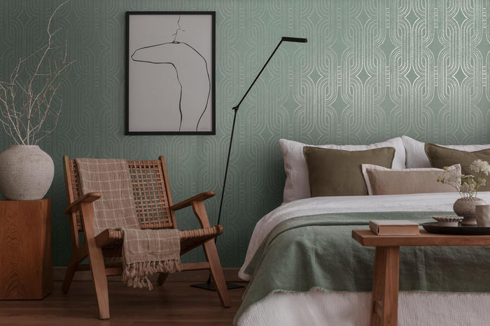 French Affair – Metallic Wallpaper – Green