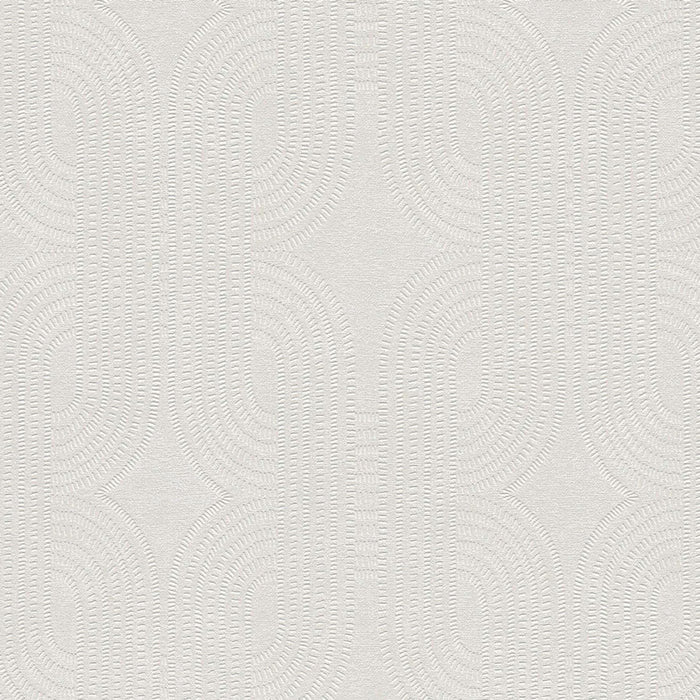 French Affair – Metallic Wallpaper – White