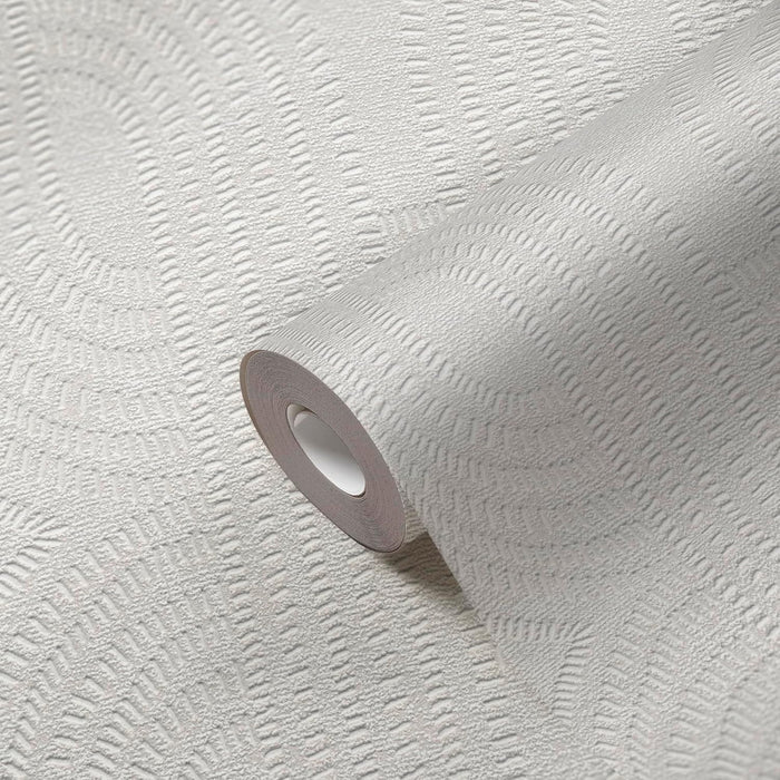 French Affair – Metallic Wallpaper – White