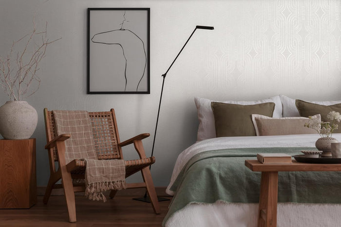 French Affair – Metallic Wallpaper – White