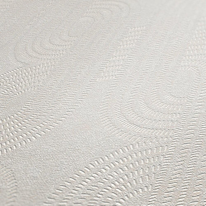 French Affair – Metallic Wallpaper – White