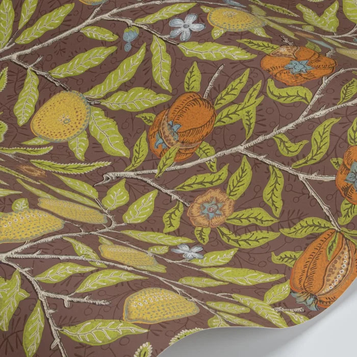 Fruit Wallpaper by William Morris - Chocolate