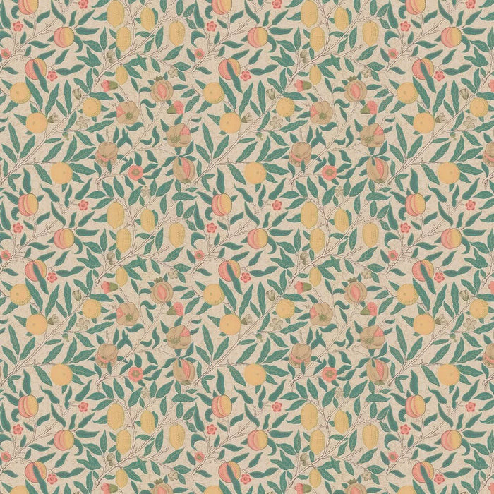 Fruit Wallpaper by William Morris - Gold/Jade