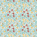 Fruit Wallpaper by William Morris - Green/Indigo/Madder