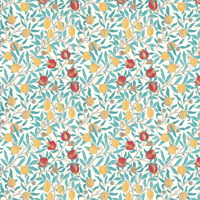 Fruit Wallpaper by William Morris - Green/Indigo/Madder
