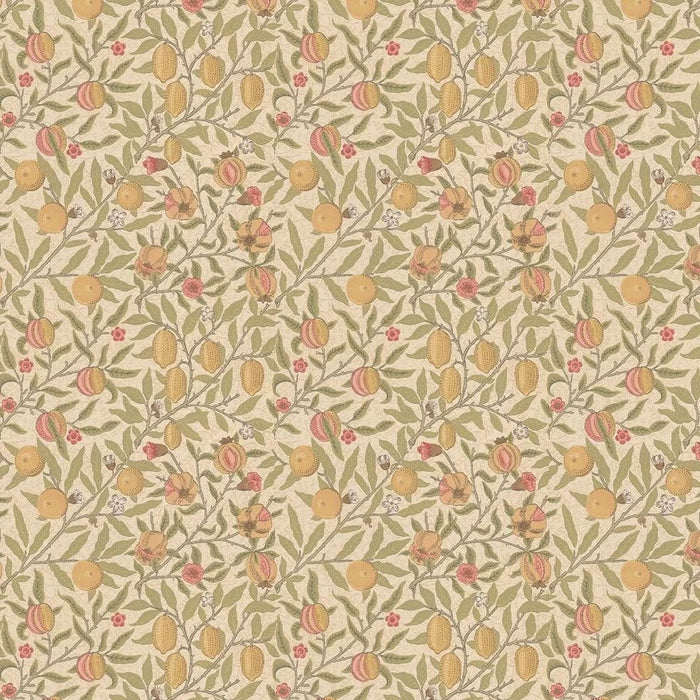 Fruit Wallpaper by William Morris - Limestone/Artichoke