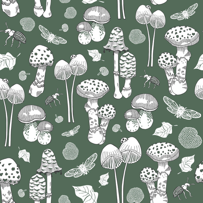 Fungi - NZ Wallpaper - Forest Green