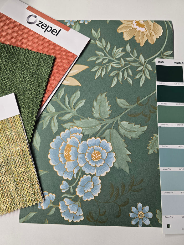 Garden Muse Wallpaper - Forest Green