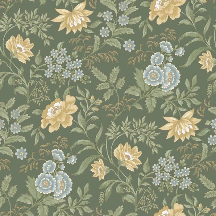 Garden Muse Wallpaper - Forest Green