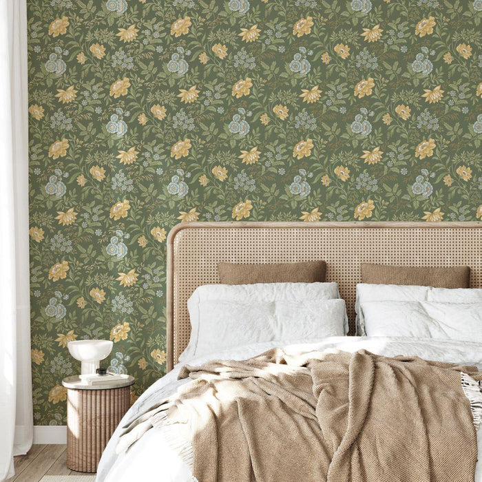 Garden Muse Wallpaper - Forest Green