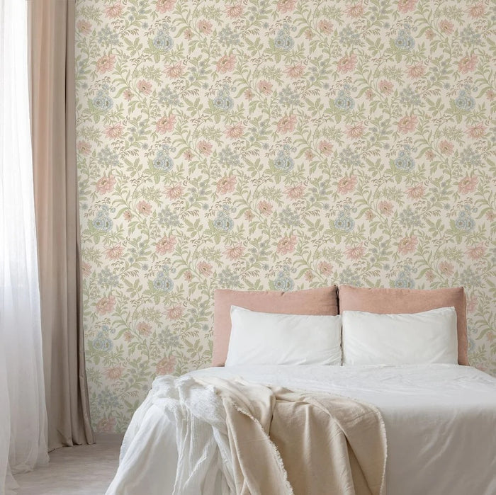 Garden Muse Wallpaper - Pink/Green