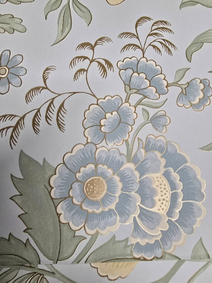 Garden Muse Wallpaper - Sky Blue
