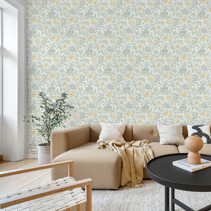 Garden Muse Wallpaper - Sky Blue