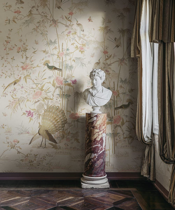 Garden of Serenity - Custom Sized Wallpaper Mural (per m2) - Eggshell