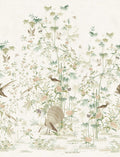 Garden of Serenity - Custom Sized Wallpaper Mural (per m2) - Light Grey