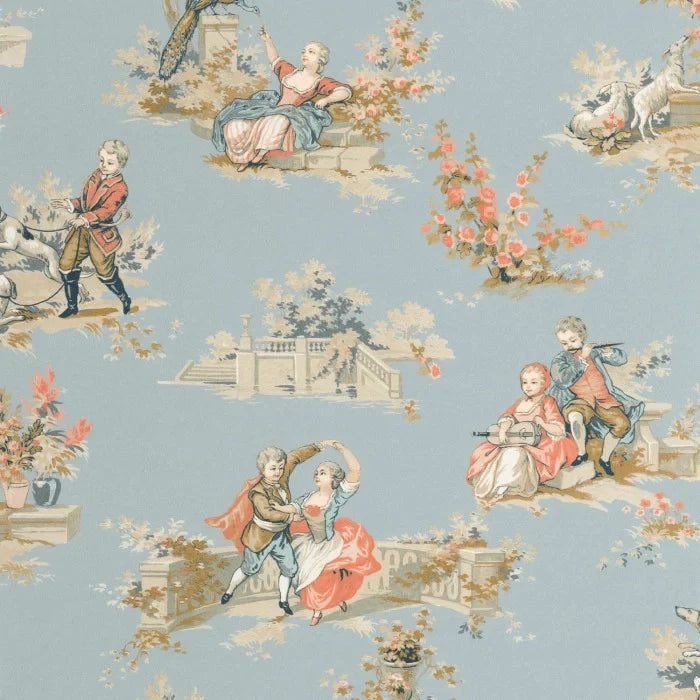 Gavotte Wallpaper - Blue
