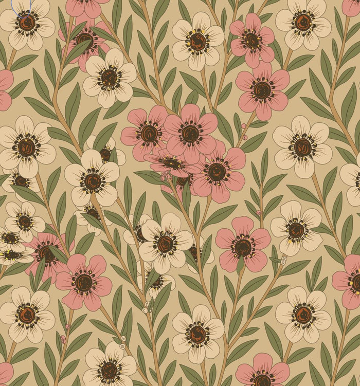 Gentle Manuka Mural Customisable Mural (per m2)