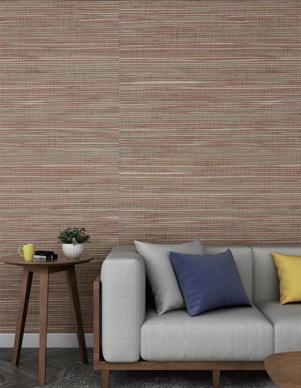 Genuine Grasscloth Wallpaper - Grape