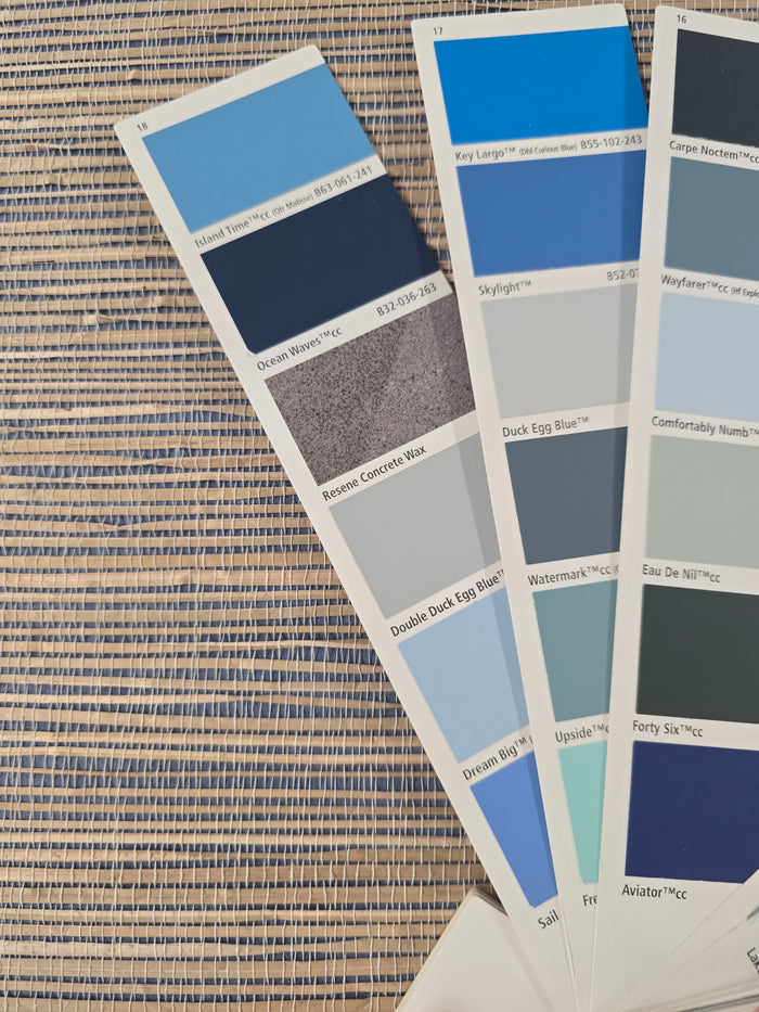 Genuine Grasscloth Wallpaper - Marine Blue