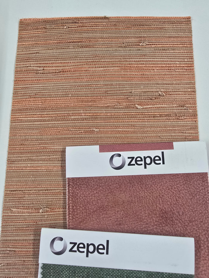 Genuine Grasscloth Wallpaper - Orange Jam