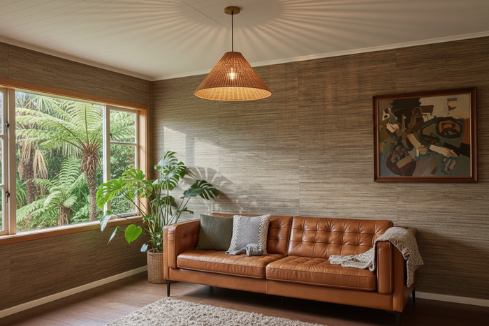 Room - GLFD220-08 Grasscloth with Panel Seams