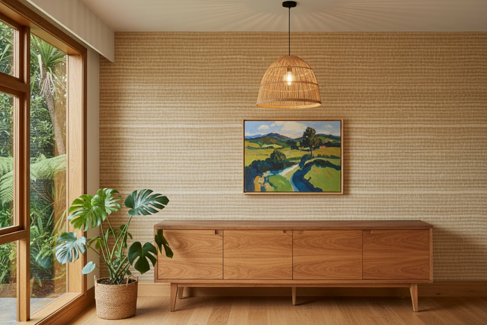 Room with Genuine Grasscloth Tatami GLFD220-04 wallpaper