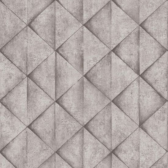 Geometric Concrete Wallpaper - Grey
