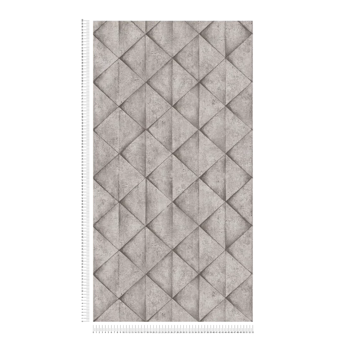 Geometric Concrete Wallpaper - Grey