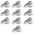 Globe Electric 90542 4-Inch Recessed Lighting Kit Combo-Pack, 10-Pack, Brushed Nickel