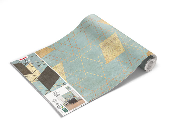 Gold Leaf Geo - Custom Sized Wallpaper Mural (per m2)