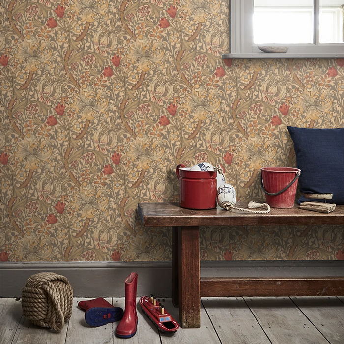 Golden Lily - Morris - Biscuit/Brick