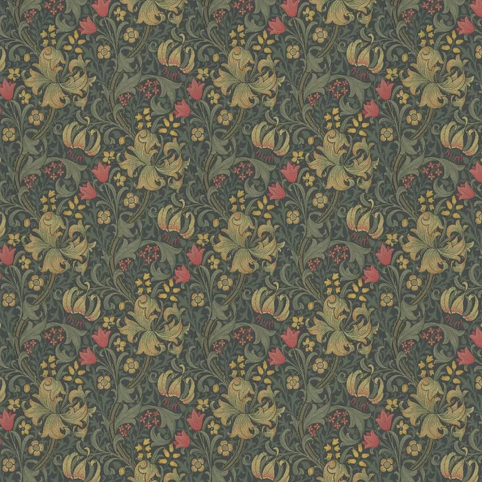 Golden Lily - Morris - Charcoal/Olive