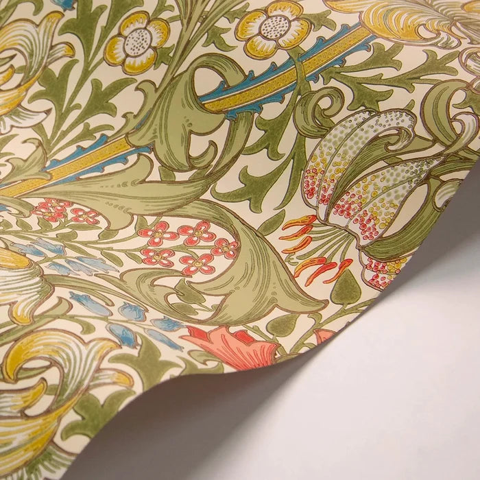 Golden Lily - William Morris - Green/Red
