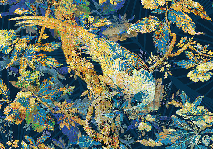 Golden Verve - Custom Sized Wallpaper Mural (per m2)